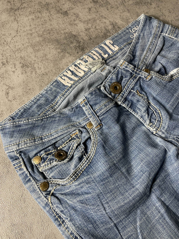 Jeans Vintage Dressing S Bootcut Embroidered Hip Hop y2k Rare (Stile Miss Me) #FQ7024