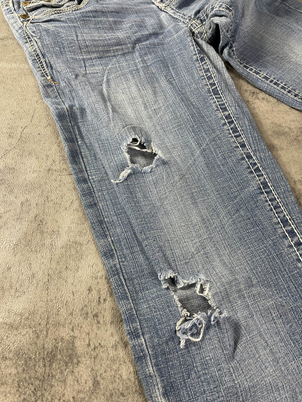 Jeans Vintage Dressing S Bootcut Embroidered Hip Hop y2k Rare (Stile Miss Me) #FQ7024