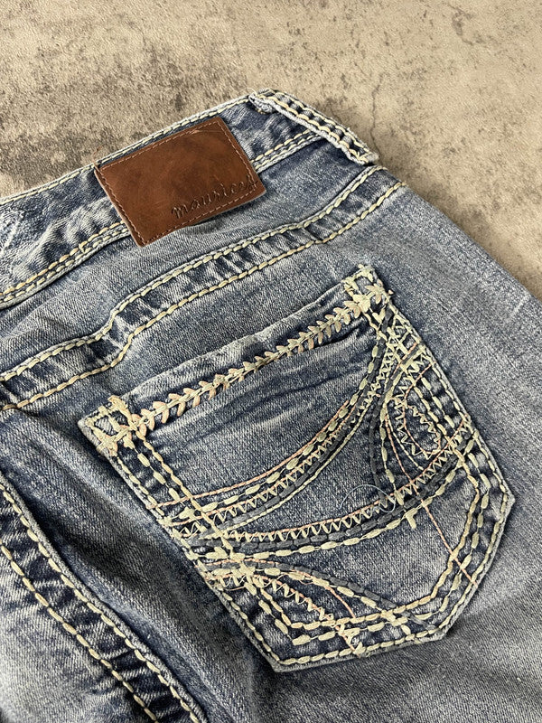 Jeans Vintage Dressing S Bootcut Hip Hop Embroidered (Stile Miss Me) #BA2594