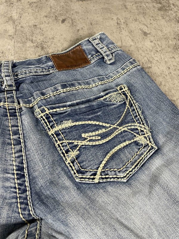 Jeans Vintage Dressing S Bootcut Hip Hop Embroidered (Stile Miss Me) #JA2554
