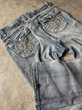 Jeans Vintage Dressing S Bootcut Hip Hop Embroidered (Stile Miss Me) #MT8807