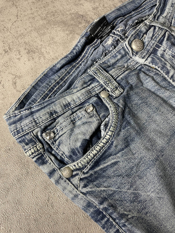 Jeans Vintage Dressing S Bootcut Hip Hop Embroidered (Stile Miss Me) #MT8807