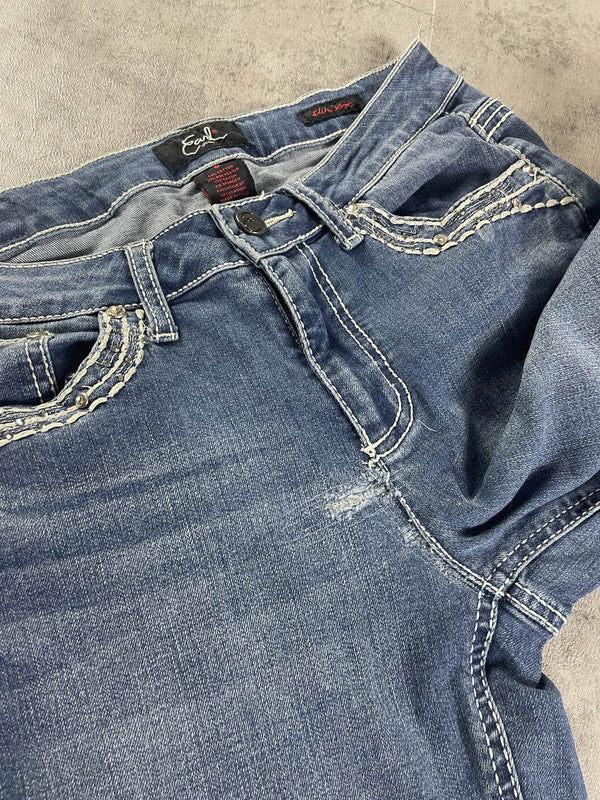 Jeans Vintage Dressing S Bootcut Hip Hop Embroidered (Stile Miss Me) #YV6101