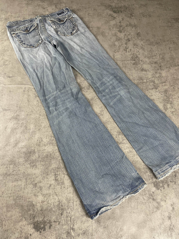 Jeans Vintage Dressing S Bootcut Y2k Rare Embroidered #QA8768