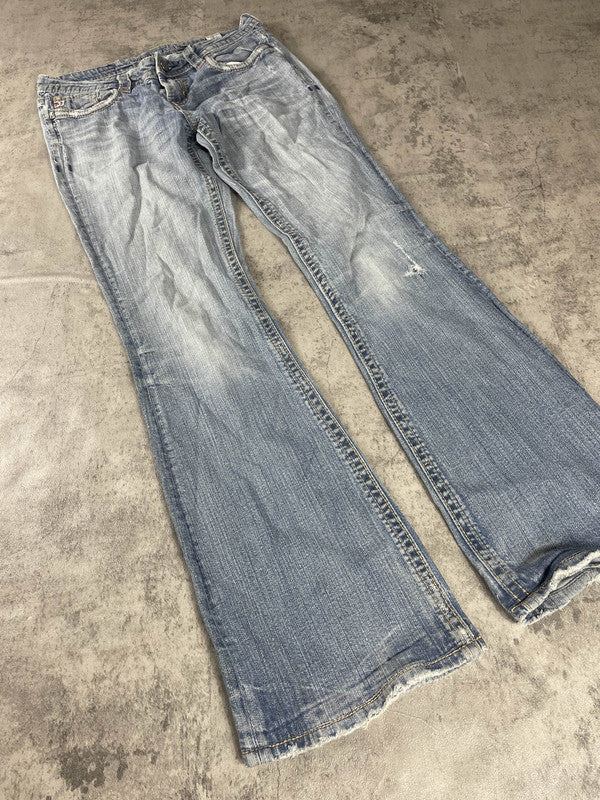 Jeans Vintage Dressing S Bootcut Y2k Rare Embroidered #QA8768