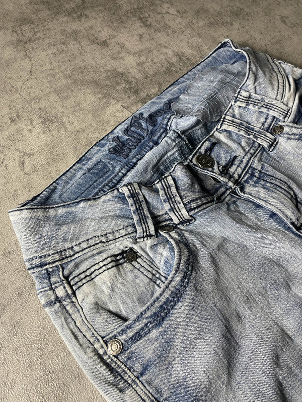 Jeans Vintage Dressing S Bootcut Y2k Rare Hip Hop Embroidered (Stile Miss Me) #GC7060