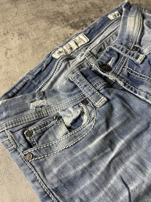 Jeans Vintage Dressing S Bootcut Y2k Rare Hip Hop Embroidered (Stile Miss Me) #TQ1667