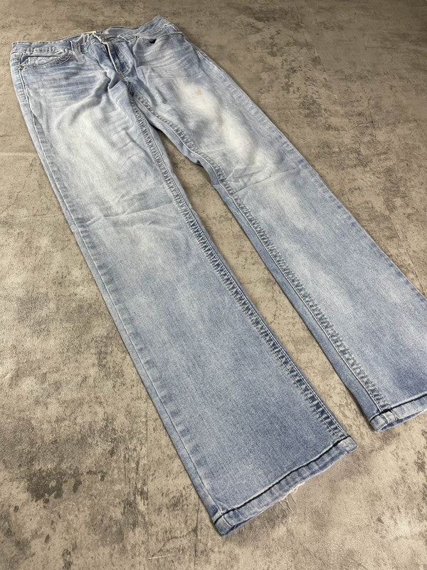 Jeans Vintage Dressing S Straight Hip Hop Embroidered (Stile Miss Me) #GS2673