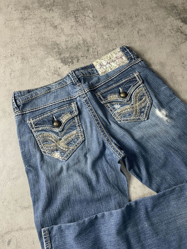 Jeans Vintage Dressing S Straight Ripped (Stile Miss Me) #JF9391