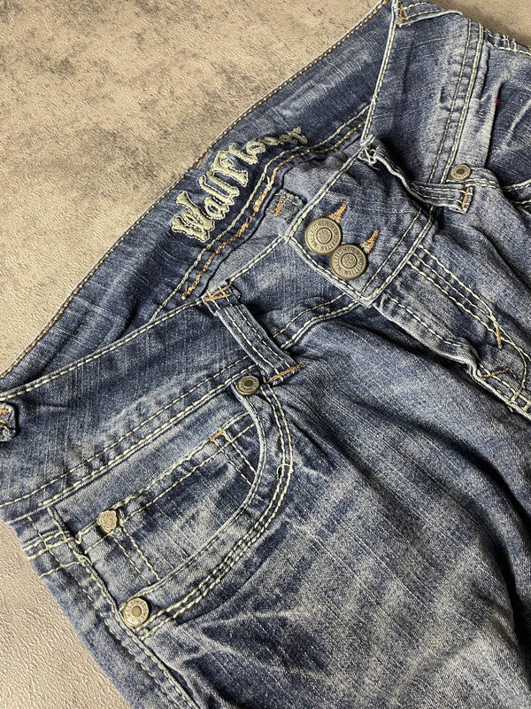 Jeans Vintage Dressing W M Bootcut Hip Hop Embroidered Y2K Rare (Stile Miss Me) #ZN3510