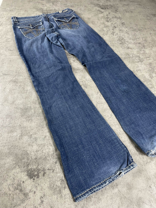 Jeans Vintage Dressing W M Bootcut Y2k Rare Hip Hop Embroidered (Stile Miss Me) #UW0425