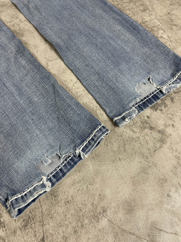 Jeans Vintage Dressing XS Bootcut Hip Hop Embroidered (Stile Miss Me) #TL1693