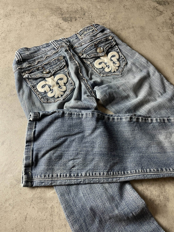 Jeans Vintage Dressing XS Bootcut Y2K Rare (Stile Miss Me) #EB0952