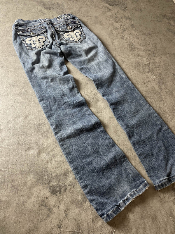 Jeans Vintage Dressing XS Bootcut Y2K Rare (Stile Miss Me) #EB0952