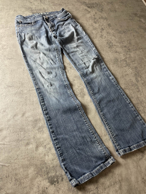 Jeans Vintage Dressing XS Bootcut Y2K Rare (Stile Miss Me) #EB0952