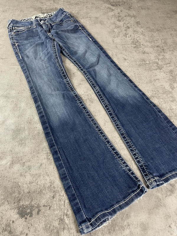 Jeans Vintage y2k rare Dressing XS Bootcut Hip Hop Embroidered (Stile Miss Me) #TO0959