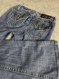 Miss Me Bootcut Jeans S Vintage y2k Rare Hip Hop Embroidered #KH1412