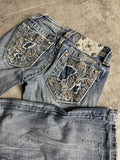Miss Me Jeans Bootcut XXS Vintage y2k Rare Hip Hop Embroidered #LV5186
