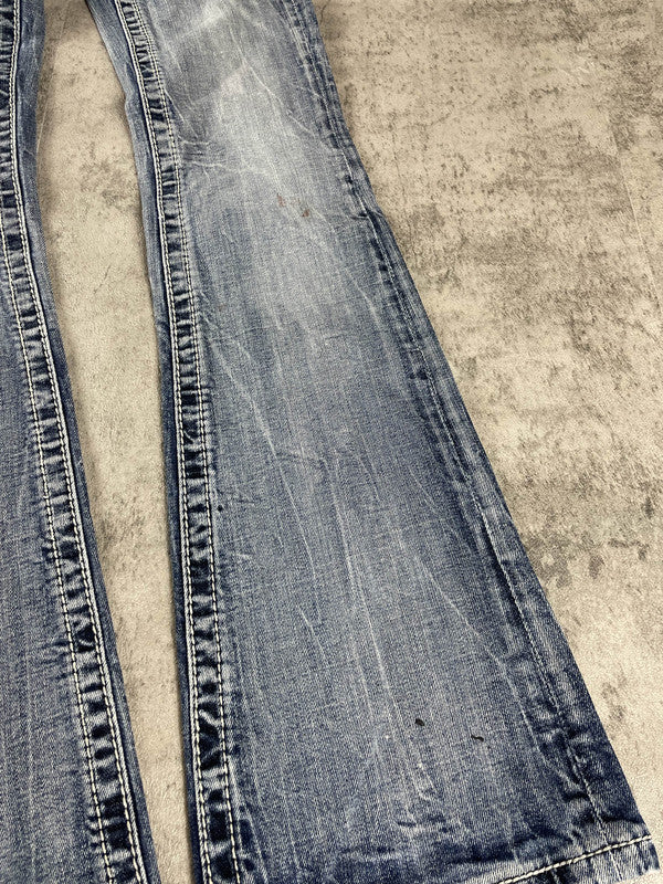 Miss Me Jeans Bootcut XXS Vintage y2k Rare Hip Hop Embroidered #LV5186