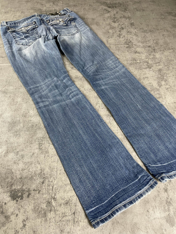 Miss Me Jeans M Bootcut Vintage Y2K Rare Hip Hop Embroidered #XW4513