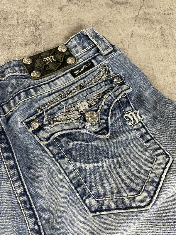 Miss Me Jeans M Bootcut Vintage Y2K Rare Hip Hop Embroidered #XW4513