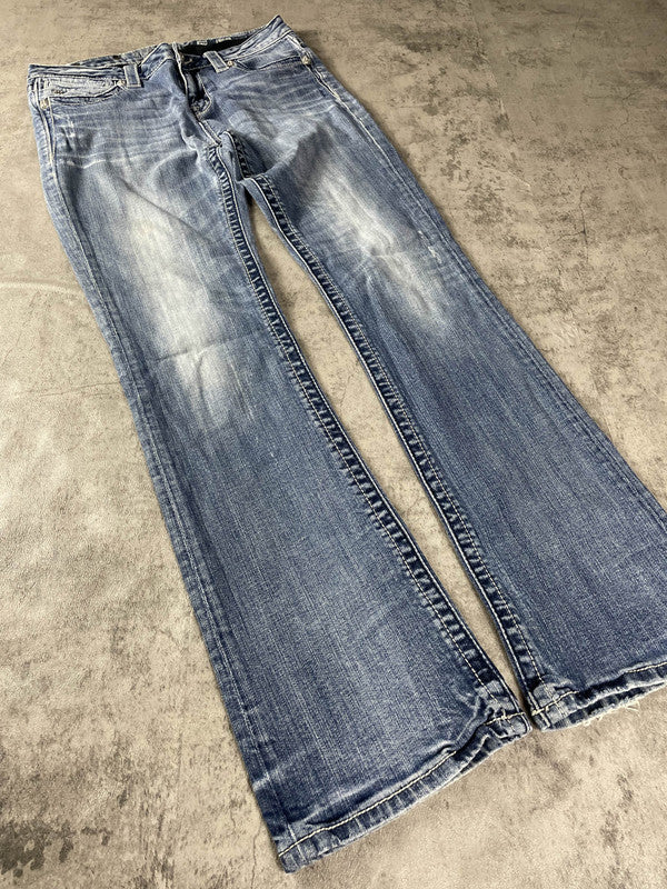 Miss Me Jeans M Bootcut Vintage Y2K Rare Hip Hop Embroidered #XW4513