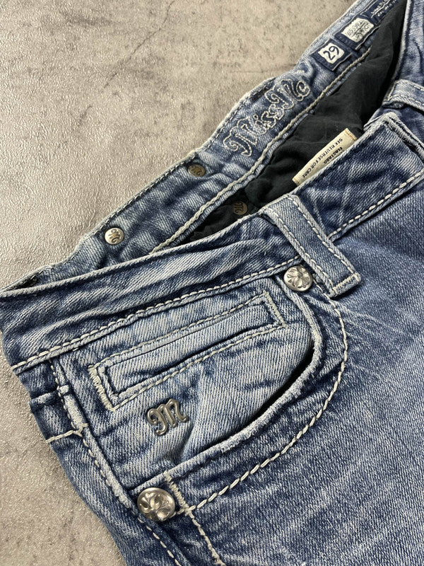 Miss Me Jeans M Bootcut Vintage Y2K Rare Hip Hop Embroidered #XW4513