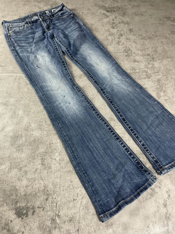 Miss Me Jeans M Bootcut Vintage y2k Hip Hop Embroidered #AH7781