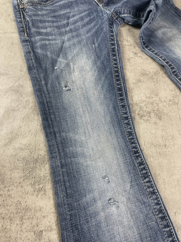 Miss Me Jeans M Bootcut Vintage y2k Hip Hop Embroidered #AH7781