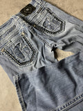 Miss Me Jeans S Bootcut Vintage Y2K Rare Hip Hop Embroidered #GQ6136
