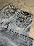 Miss Me Jeans S Bootcut Vintage Y2k Rare Hip Hop Embroidered #GJ0282
