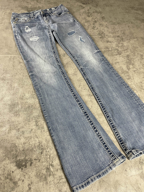 Miss Me Jeans S Bootcut Vintage Y2k Rare Hip Hop Embroidered #GJ0282
