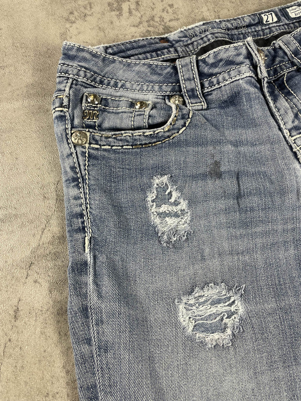 Miss Me Jeans S Bootcut Vintage Y2k Rare Hip Hop Embroidered #GJ0282