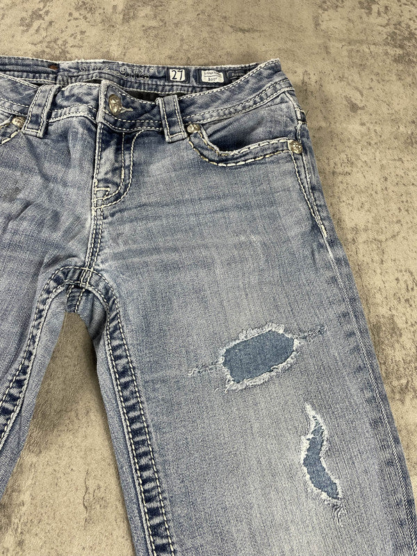 Miss Me Jeans S Bootcut Vintage Y2k Rare Hip Hop Embroidered #GJ0282