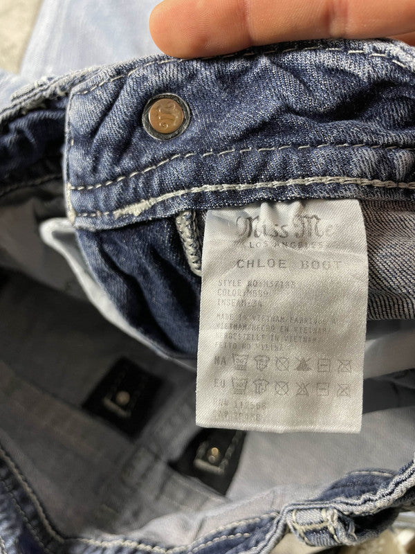 Miss Me Jeans S Bootcut Vintage y2k Hip Hop Embroidered Rare #EH0261