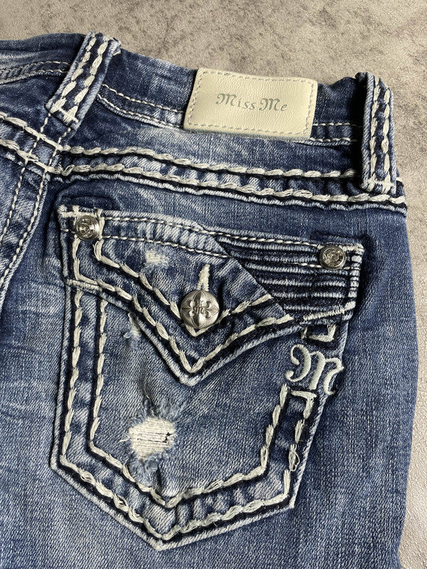 Miss Me Jeans XS Bootcut Vintage Y2K Rare Hip Hop Embroidered #RC0628