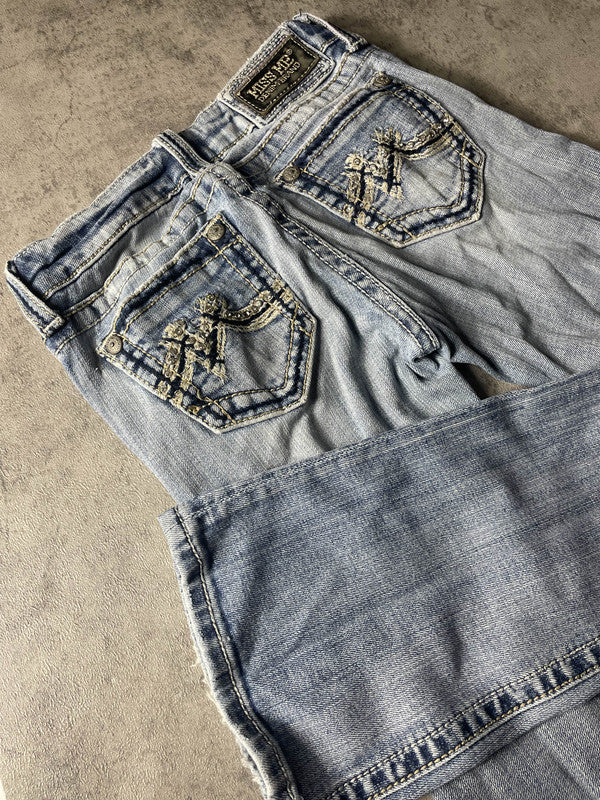 Miss Me Jeans XS Bootcut Vintage Y2k Rare Denim Low Rise #SV9531