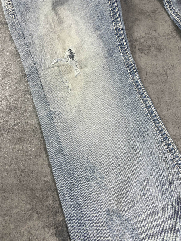 RR Baggy Jeans S Vintage y2k Rare Hip Hop Embroidered #MX5439