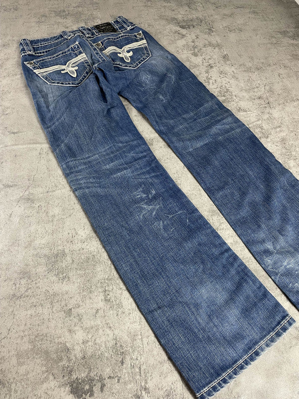 Rock Revival Jeans M Straight Vintage Y2K Rare #JT2878