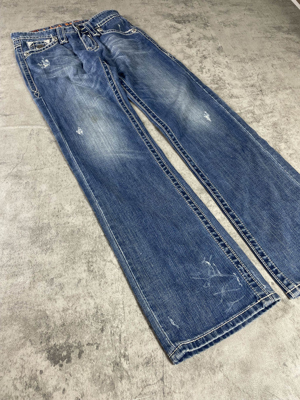 Rock Revival Jeans M Straight Vintage Y2K Rare #JT2878