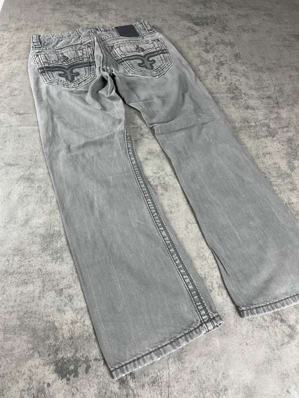 Rock Revival Jeans S Straight Vintage Y2K Rare Hip Hop Embroidered #XN1726