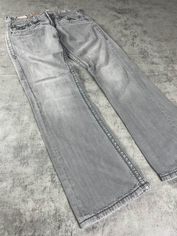Rock Revival Jeans S Straight Vintage Y2K Rare Hip Hop Embroidered #XN1726