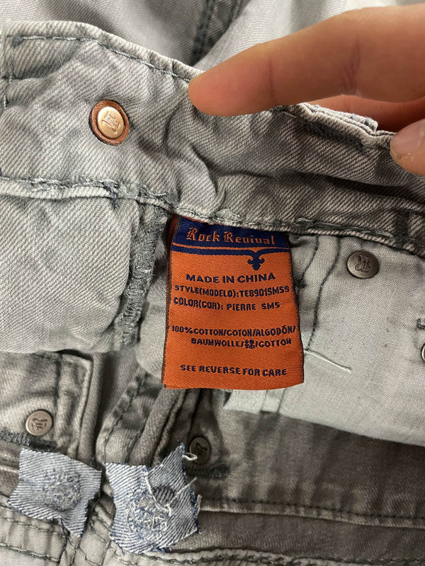 Rock Revival Jeans S Straight Vintage Y2K Rare Hip Hop Embroidered #XN1726