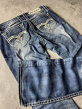 Rock Revival Jeans W M Bootcut Vintage Y2k Rare Hip Hop Embroidered #ZT9253