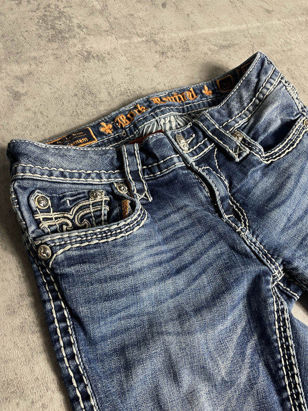 Rock Revival XS Bootcut Jeans Vintage Y2K Rare Embroidered #NA6795