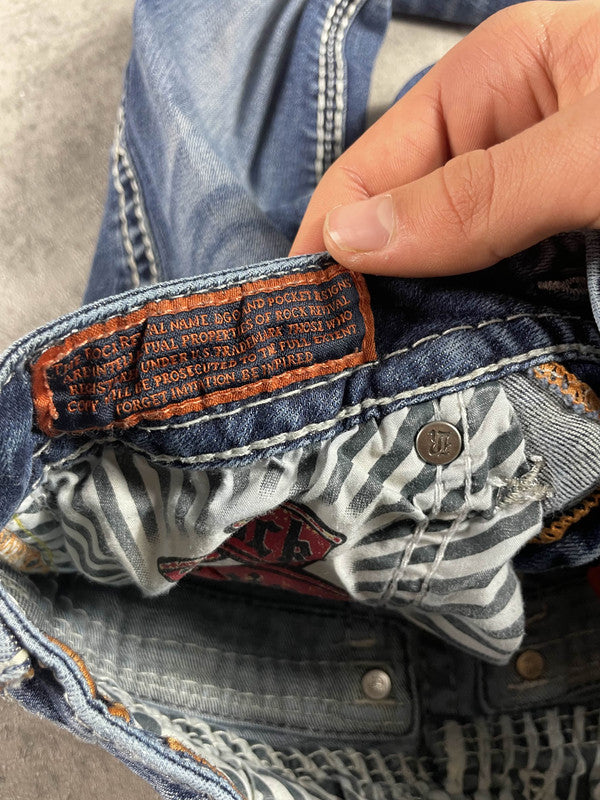 Rock Revival XS Bootcut Jeans Vintage Y2K Rare Embroidered #NA6795