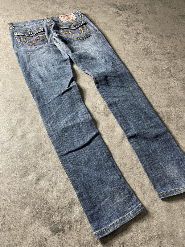 TR Jeans S Skinny Vintage y2k Rare Hip Hop Embroidered #FZ5782