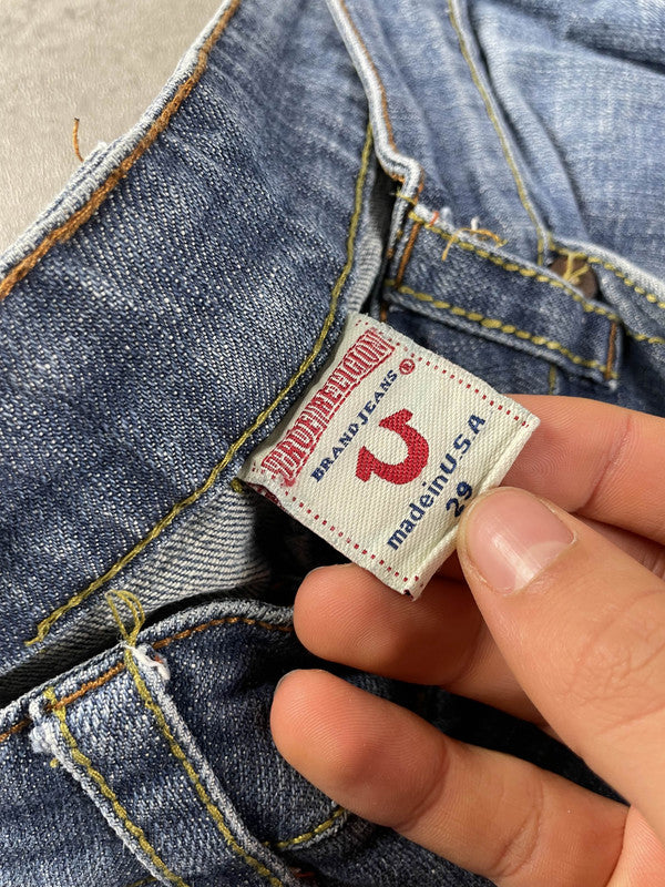 TR Jeans S Skinny Vintage y2k Rare Hip Hop Embroidered #FZ5782