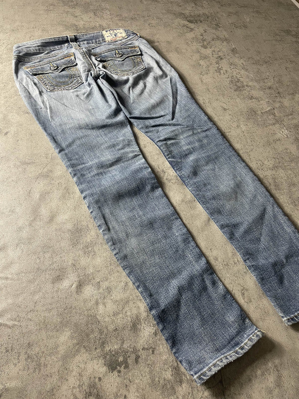 TR S Skinny Vintage y2k Rare Jeans Denim Hip Hop Embroidered #LP7427