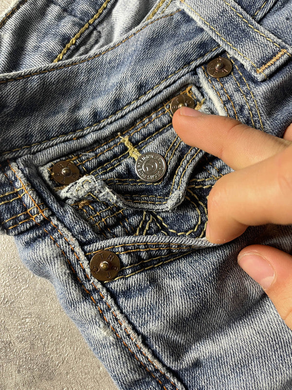 TR S Skinny Vintage y2k Rare Jeans Denim Hip Hop Embroidered #LP7427